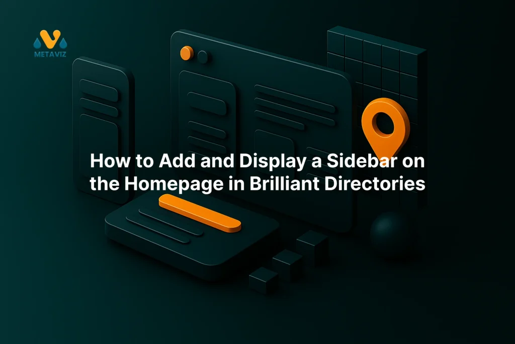 3D homepage interface showing sidebar setup illustration