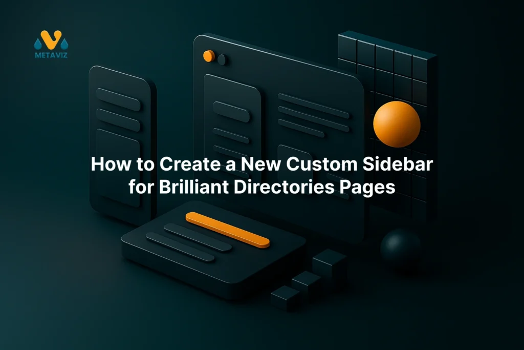 how to create a new custom sidebar for brilliant directories pages
